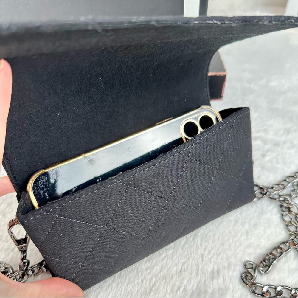 Chanel black canvas cloth sunglass case crossbody - Picture 11 of 11